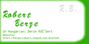 robert berze business card